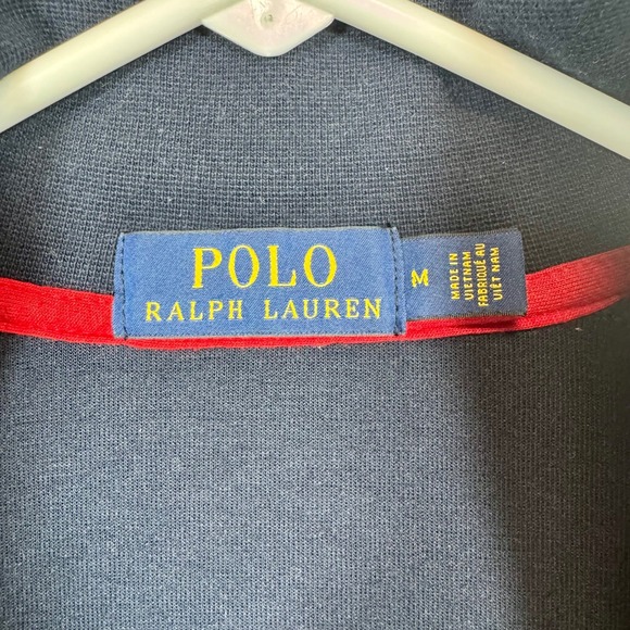 Polo Ralph Lauren Cookie Crest Pony Logo Track Jacket Full Zip Mens Size Medium - Picture 4 of 7
